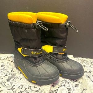 Columbia Kids Black and Yellow Boots